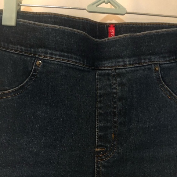 SPANX Pull On Release Hem Skinny High Rise Jean Leggings Size L - Picture 8 of 9